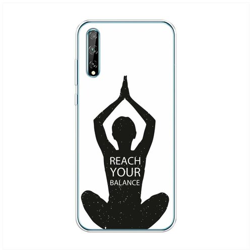 фото Силиконовый чехол "йога баланс" на huawei y8p / хуавей y8p case place