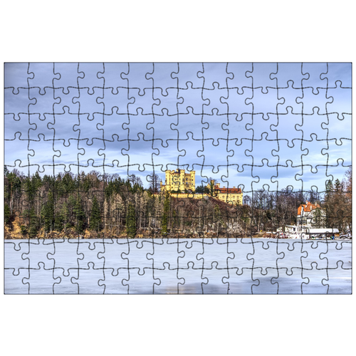 фото Магнитный пазл 27x18см."hohenschwangau, замок, ноги" на холодильник lotsprints