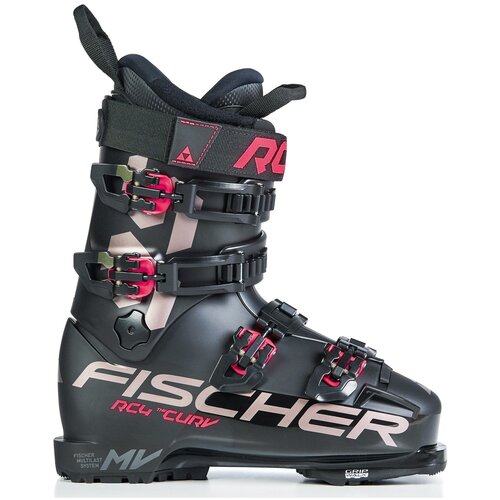 фото Горнолыжные ботинки fischer rc4 the curv 95 vacuum walk, 24.5, черный/розовый