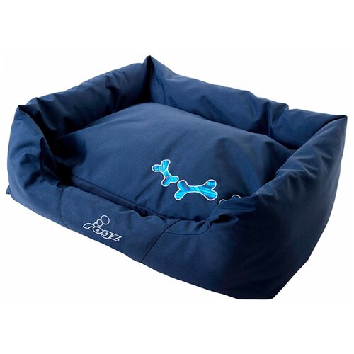 фото Лежак для собак rogz spice морской с бортиком и двусторонней подушкой большой 88 x 55 x 26 см (1 шт)