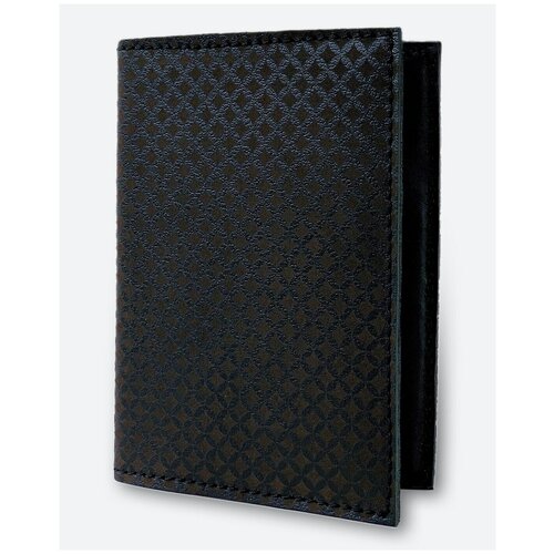 фото Обложка для паспорта kaza, натуральная кожа, подарочная упаковка, черный