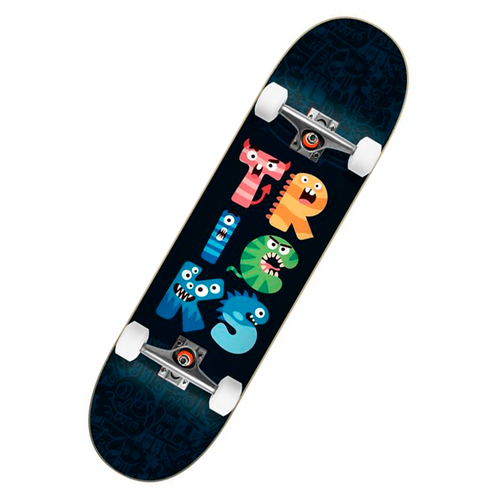 фото Детский скейтборд tricks skateboards monsters complete 7.25", 28x7.25, черный