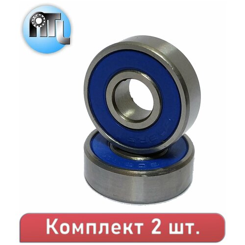 фото Комплект из 2 шт. подшипник 608-2rs (180018) 6082rs ntl bearing. для самокатов, роликов, скейтбордов. abec-7