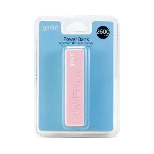 фото Gmini внешний аккумулятор power bank 2600 мач gmini gm-pb026-p розовый