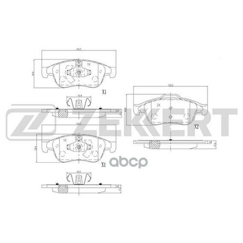 фото Колодки торм. диск. передн. nissan terrano (d10) 14- renault captur 13- duster 11- fluence 10- m zekkert арт. bs-2800