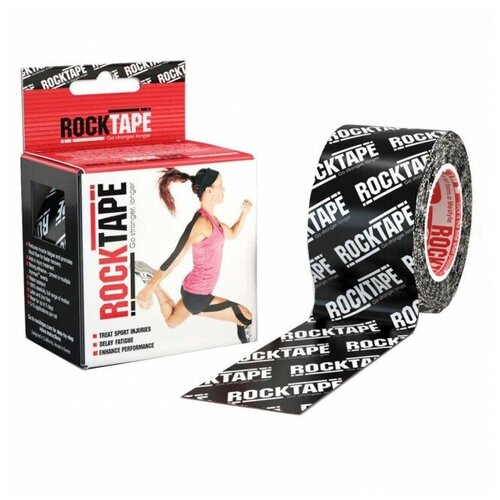 фото Rocktape тейп classic (rct100), 1 шт, цвет: черный с лого