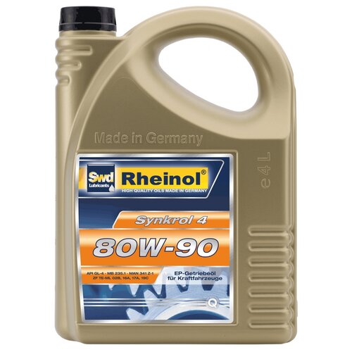 фото Масло трансмиссионное rheinol synkrol 4 sae 80w-90, 80w-90, 4 л