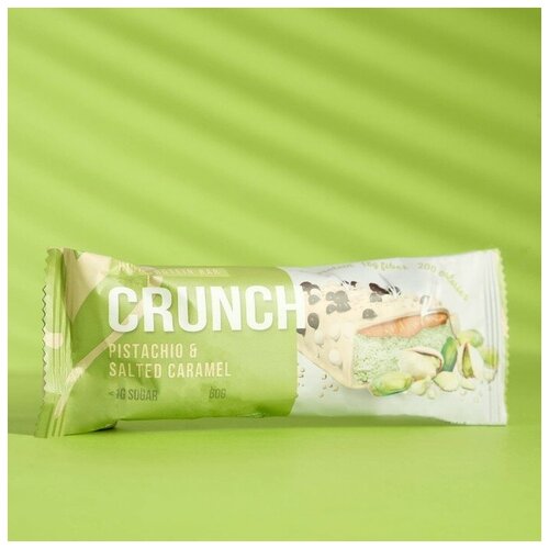 фото Booty bar протеиновый батончик crunch bar «фисташка и соленая карамель» спортивное питание, 60 г bootybar