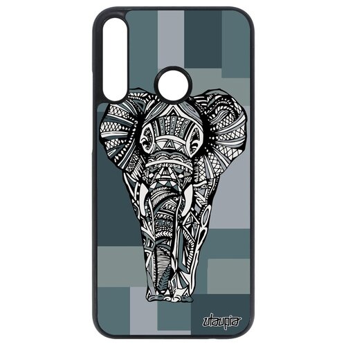 фото Защитный чехол на смартфон // huawei p40 lite e // "слон" мудрый саванна, utaupia, фиолетовый