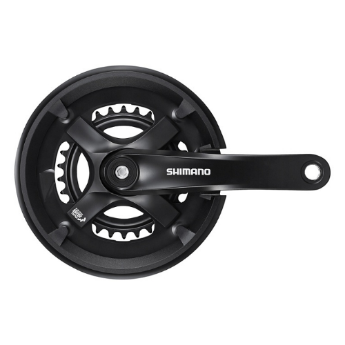 фото Система shimano ty501, 46/30, шатун 170мм, с защитой, черная