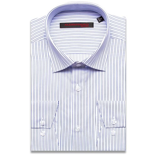 фото Рубашка alessandro milano, размер (56)3xl, белый, синий