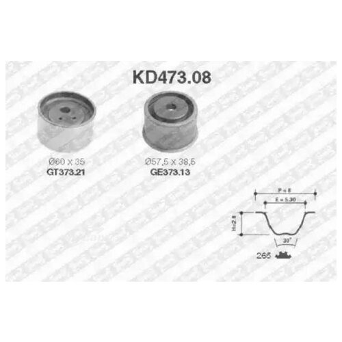 фото Ntn-snr kd47308 ремень грм зубчатый с роликами, комплект ntn snr