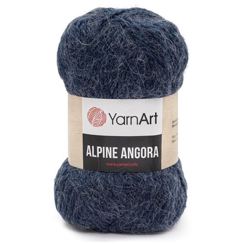 фото Пряжа yarnart "alpine angora", 150 м, 3 мотка по 150 г, цвет: 338 темный джинс