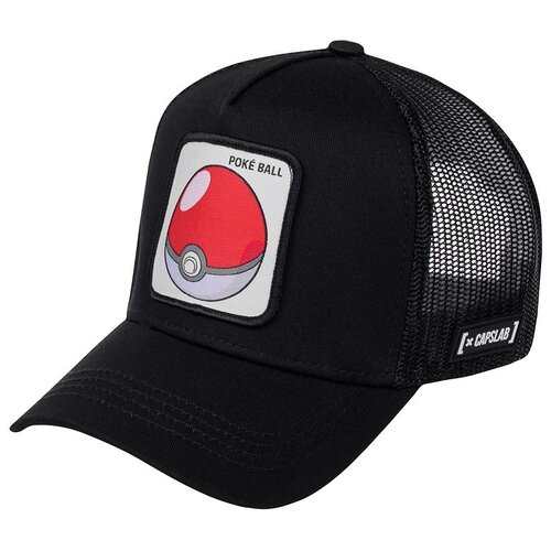 фото Бейсболка capslab арт. cl/pkm/1/pok1 pokemon pokeball (черный), размер uni