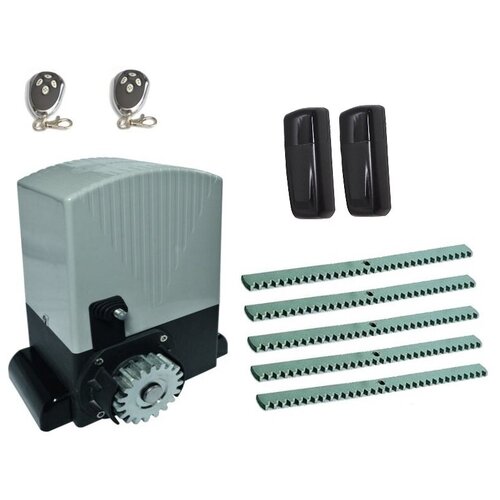фото Автоматика для откатных ворот an- motors asl500kit- f5, комплект: привод, фотоэлементы, 2 пульта, 5 реек an-motors