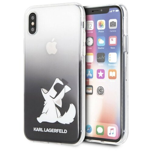 фото Чехол cg mobile karl lagerfeld choupette sunglasses cord hard tpu для iphone x/xs, цвет черный (klhcpxcfnrcbk)