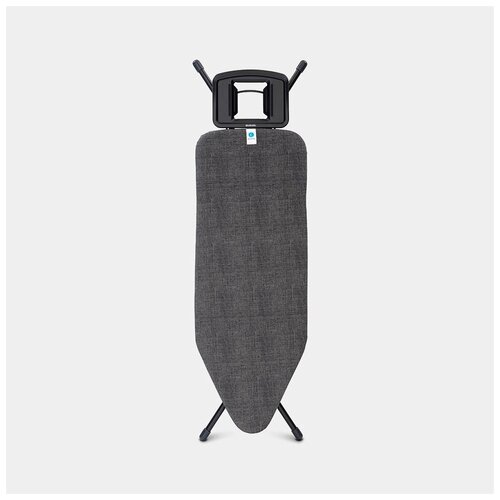 фото Гладильная доска 124х45см, нержавеющая сталь + хлопок, декор джинсовый черный, brabantia, 134609
