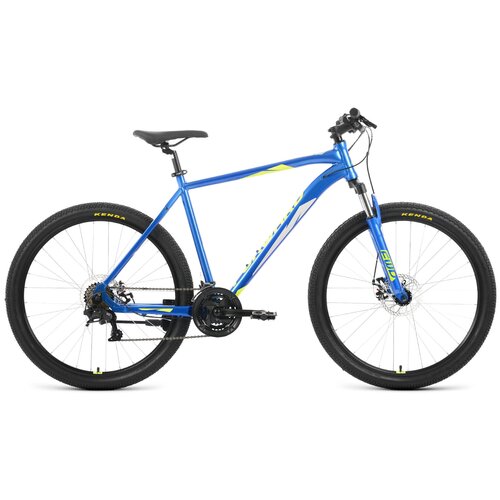 фото Велосипед forward apache 27,5 2.2 d (27,5" 21 ск. рост. 21") 2022, синий/зеленый