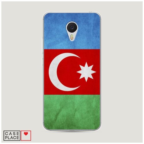 фото Силиконовый чехол "флаг азербайджана" на meizu m3 / мейзу м3 case place