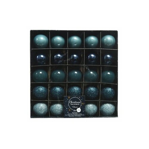 фото Набор шаров decoris синие 3 см 25 шт нет бренда
