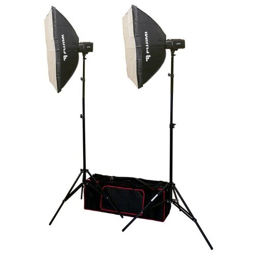 фото Fujimi fj sk2150sb готовый набор для фотостудии 300 дж (моноблок, софт-бокс, стойка)