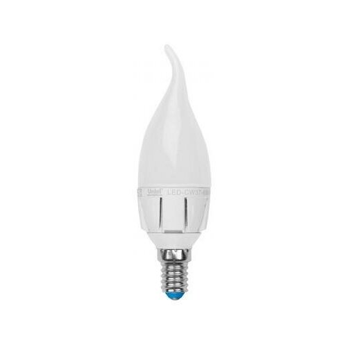 Uniel Лампа светодиодная свеча Uniel LED-CW37 7W/WW/E14/FR PLP01WH E14 7W 3000K