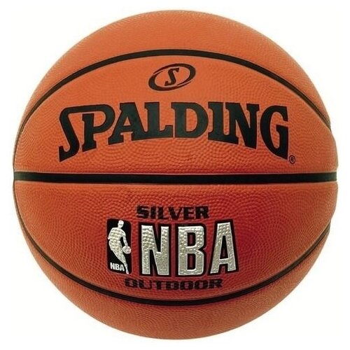 фото Мяч баскетбольный №3 spalding nba silver outdoor rbr bb 65821 оранжевый