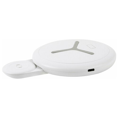 фото Беспроводное зарядное устройство rombica neo qwatch white, пластик, быстрая зарядка, зарядка apple watch, белый
