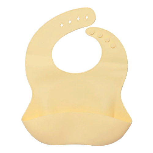 фото Baby nice нагрудник силиконовый с кармашком g101, желтый