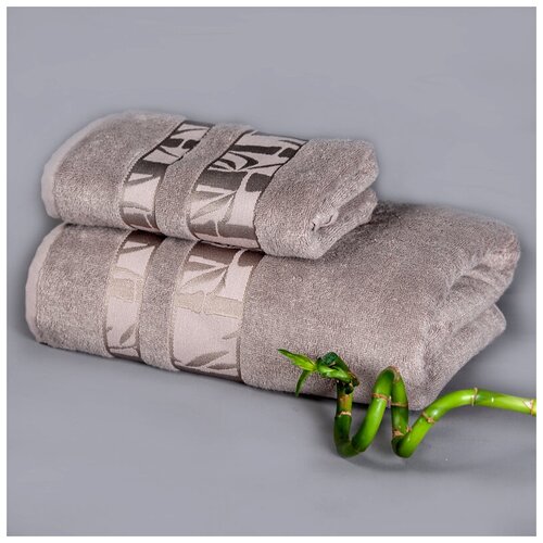 фото Полотенце бамбуковое, полотенце махровое, 50х90, мокко. ярмарка домашнего текстиля
