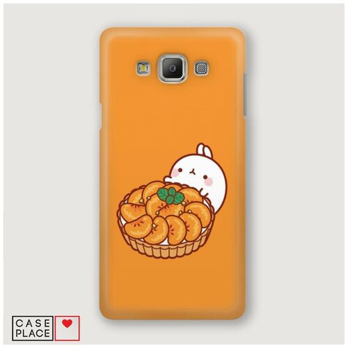 фото Чехол пластиковый samsung galaxy a3 персиковый тарт case place