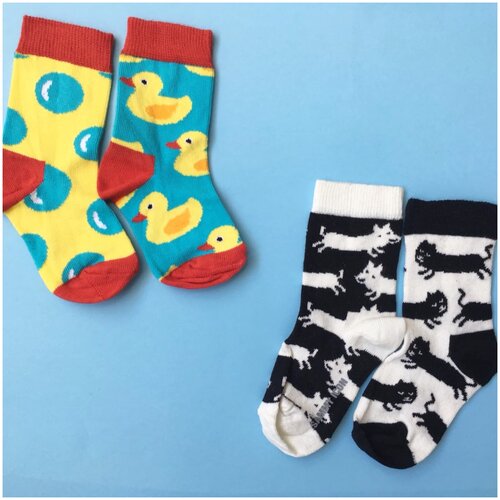 фото Комплект из 2 пар детских носков sammy icon мультиколор, размер 2-3 года