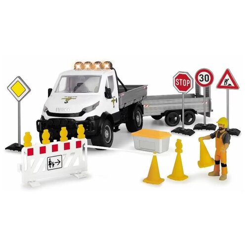 фото Игровой набор playlife ремонт дороги с дорожными знаками dickie toys