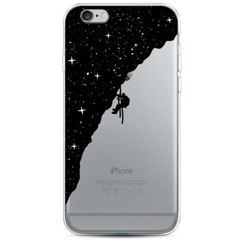 фото Силиконовый чехол "скалолаз в космосе" на apple iphone 6s / айфон 6s case place