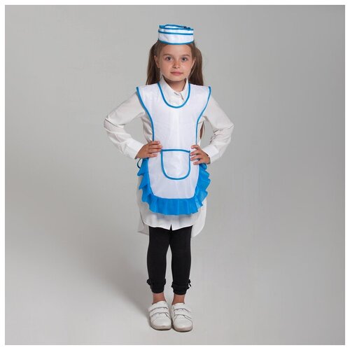 фото Детский карнавальный костюм "девочка-продавец", пилотка, фартук, 4-6 лет, рост 110-122 см qwen