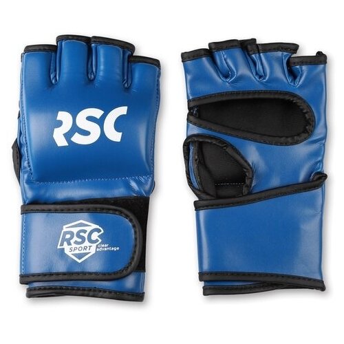 фото Перчатки мма rsc pu sb-03-325 m синий rsc sport