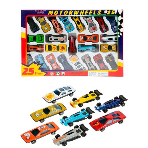 фото Набор 25 шт машин гоночных разного цвета. машинки разных моделей и цветов. подарочный набор машин коллекция гонщика toygalaxy