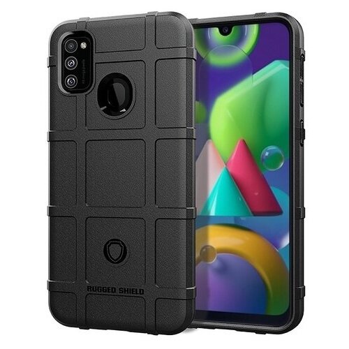 фото Чехол защитный на samsung galaxy m21 (m215f), черный, противоударный, серия armor от caseport