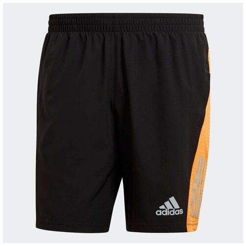 фото Шорты беговые adidas own the run 5&quot; black/orange rush/reflective silver (us:xl)