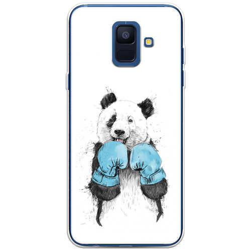 фото Силиконовый чехол панда боксер на samsung galaxy a6 case place