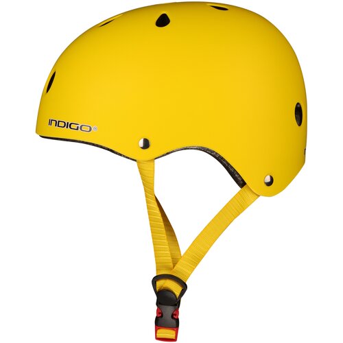 фото Шлем для скейтбординга детский indigo 11 вентиляционных отверстий желтый 51-55см