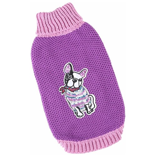 фото For my dogs свитер для собак мой друг фиолетовый fw662-2018 v (8-10) formydogs