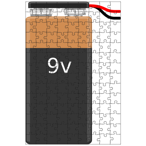 фото Магнитный пазл 27x18см."стек, аккумулятор, 9v" на холодильник lotsprints