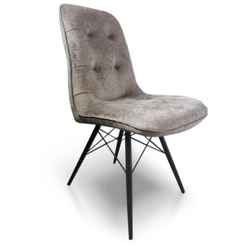 фото Evita/стул/стул бордо ткань лама 08 беж, ноги черные /стул на металлических ножках/велюр/кресло на кухню/мягкий стул