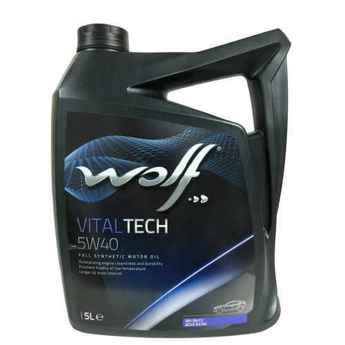 фото Синтетическое моторное масло wolf vitaltech 5w40, 5 л
