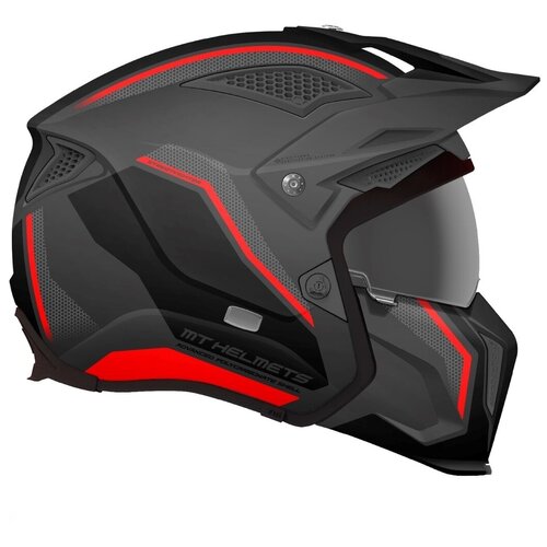 фото Шлем mt tr902xsv streetfighter twin c5 (s, matt red) mt helmets