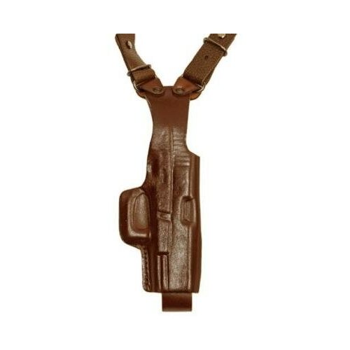 фото Кобура holster наплечная вертикального ношения, модель v для glock-19 (коричневый, кожа) хольстер