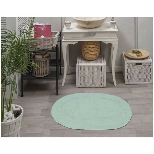 фото Набор ковриков для ванной комнаты кружевной "galya", 50х70 см, 60х100 см, цвет: ментол sofi de marko