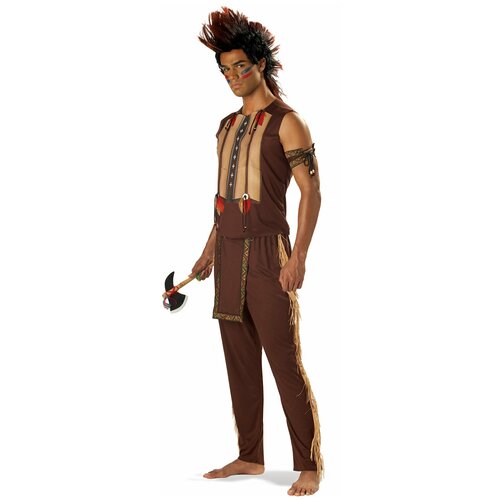фото Костюм индеец-воин взрослый california costumes m (46-48) (безрукавка, брюки, повязка на руку)