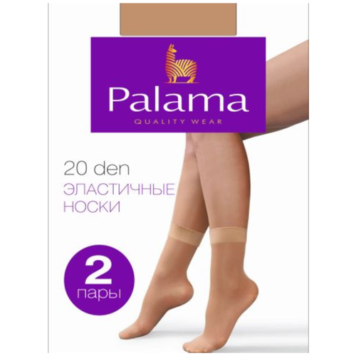 фото Женские носки palama средние, капроновые, 20 den, размер 23-25, бежевый